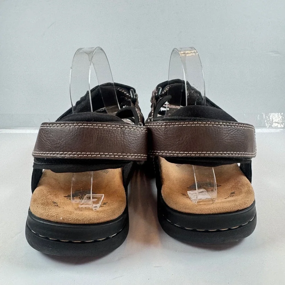 Dockers Mens Brown Fisherman Sandals 9W‎ Hook and Loop Straps 90-21389
